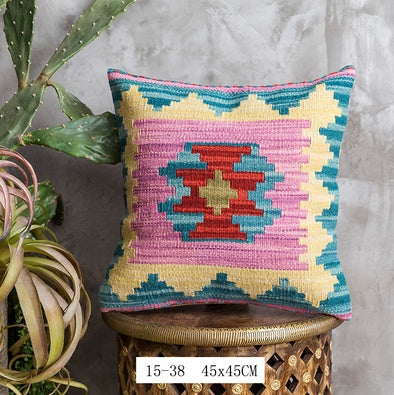 Nordic Pillow Hard Wool Pakistan Imported Handmade Bohemian Retro Pillow ARZ