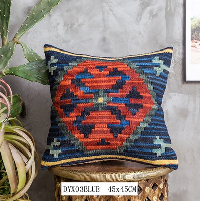 Nordic Pillow Hard Wool Pakistan Imported Handmade Bohemian Retro Pillow ARZ