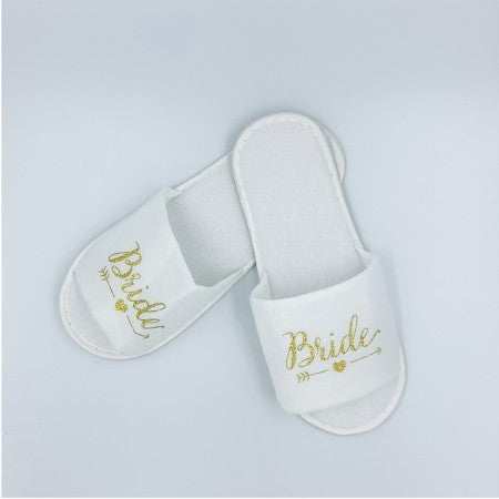 Custom Wedding Pajamas Party Plush Slippers ARZ