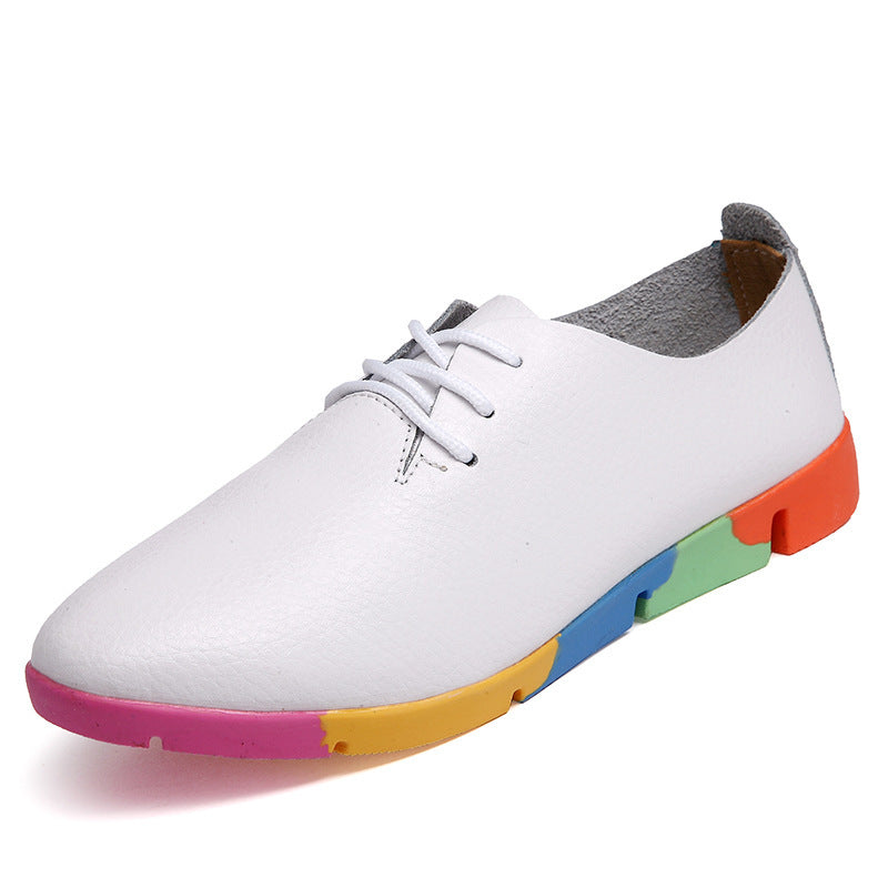 Pointed Shoes Women Leather White Shoes Women Nurse Shoes Casual Shoes Wholesale Specials ARZ