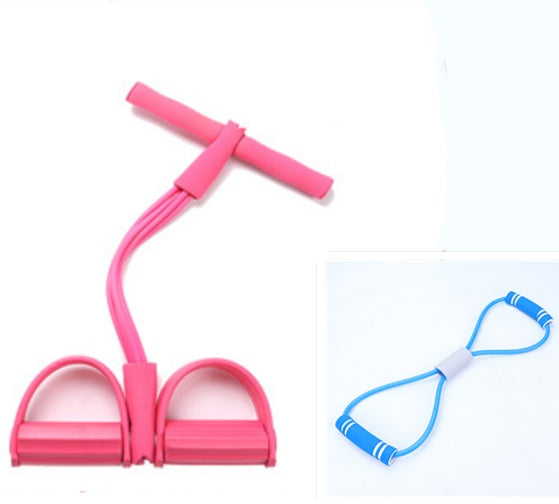 Natural Latex Foot Pedal Elastic Pull Rope with Handle Fitness Equipment Bodybuilding Expander ARZ