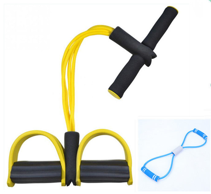 Natural Latex Foot Pedal Elastic Pull Rope with Handle Fitness Equipment Bodybuilding Expander ARZ