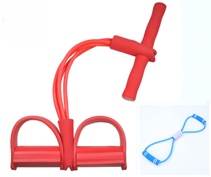 Natural Latex Foot Pedal Elastic Pull Rope with Handle Fitness Equipment Bodybuilding Expander ARZ