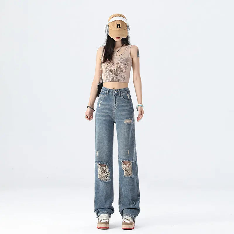 New High Waist Slimming And Wide Leg Jeans For Women ARZ