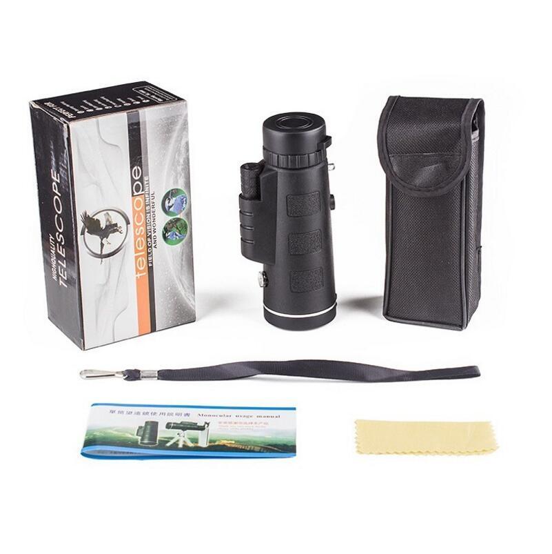 Compatible with Apple, Monocular Telescope Zoom Scope with Compass Phone Clip Tripod ARZ