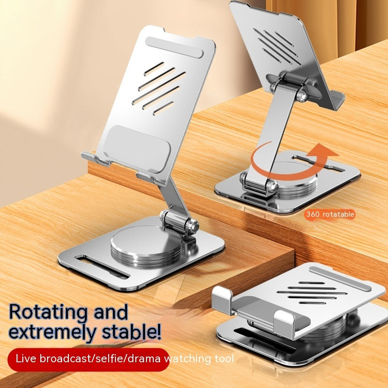 360 Degrees Rotate Metal Desk Mobile Phone Holder Stand For Phone Pad Adjustable Desktop Tablet Holderl Table Cell Phone Stand ARZ