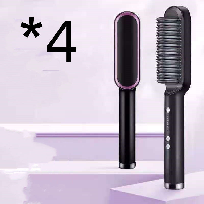 New 2 In 1 Hair Straightener Hot Comb Negative Ion Curling Tong Dual-purpose Electric Hair Brush ARZ