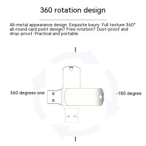 USB Disk 16g Small Fat High-speed Metal Rotation ARZ