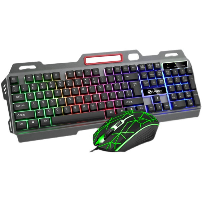 Game Luminous Keyboard Mouse Suit E-sports Machinery Feel Key Mouse ARZ