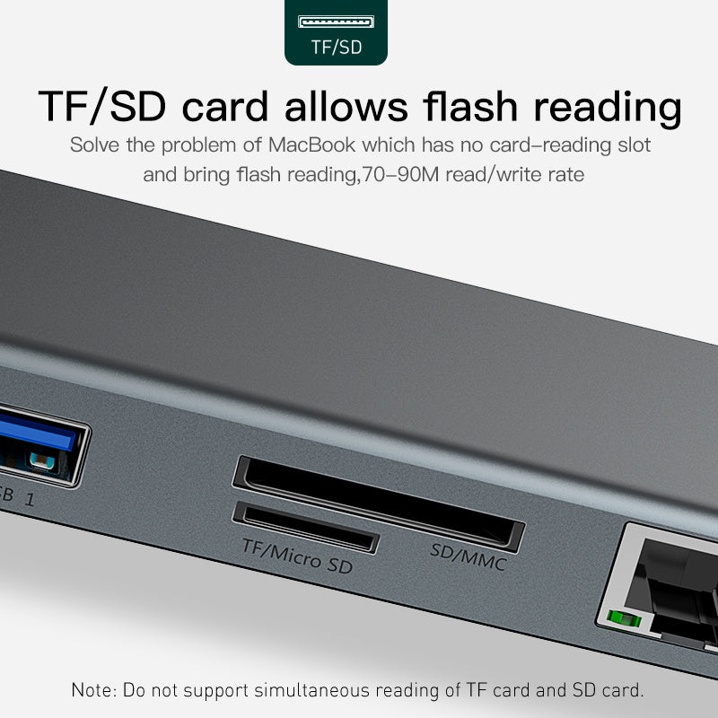 Hub Docking Station And  Cooling Bracket To Ten-port HDMI And VGA Network Port Conversion Hub ARZ