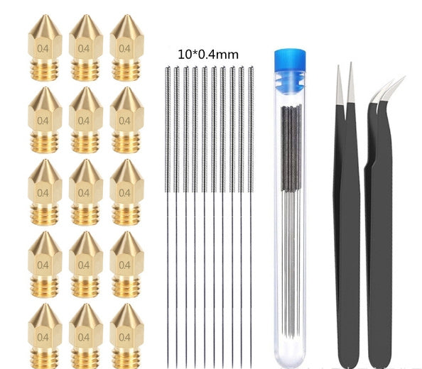 3D Printer Accessories Pointed Brass MK8 Nozzle Alloy Cleaning Pin MK8 Nozzle Kit ARZ