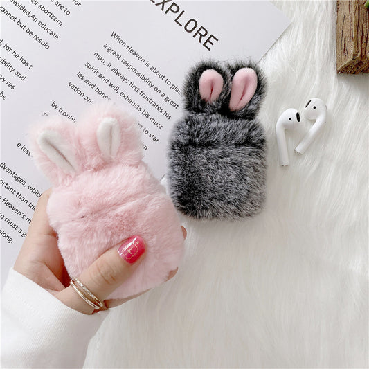 Plush Rabbit Cute Simple Creative Anti-fall Earphone Shell ARZ