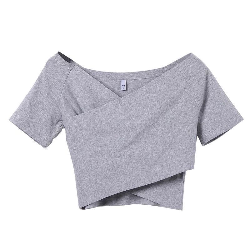 Sexy V-neck Crop T-shirt ARZ