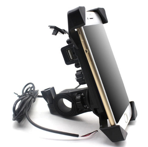 Motorcycle mobile phone holder shockproof with electric universal charger ARZ