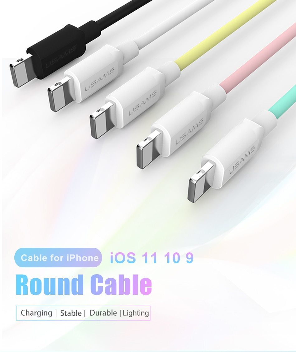 Compatible WithUSB Cable For  Charger X 8 7 6 6s Plus 5 5s SE,2A 1M Mobile USB Data Cable For  Cable For Lightning Cable ARZ