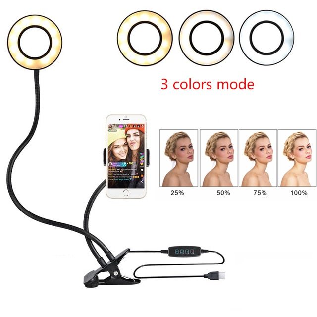 LED Selfie Ring Light for Live Adjustable Makeup Light-8cm Stand ARZ