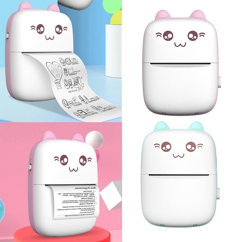 Mini Printer Portable Mini Bluetooth WiFi New Wrong Printer Mobile Phone Photo Title Note Hot Print Pocket Student Error Label Printer ARZ