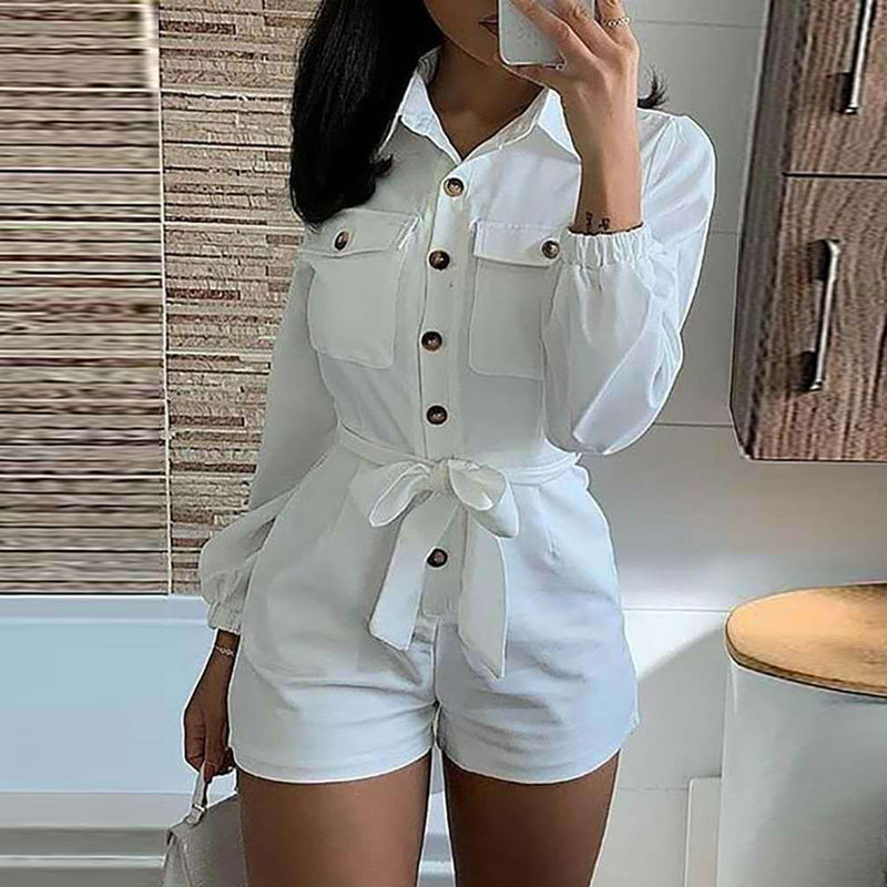 White woven casual jumpsuit ARZ