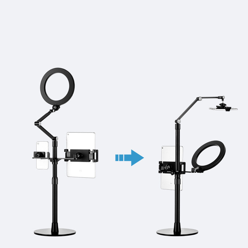 Mobile Phone Tablet Stand Shooting With Fill Light Floor Vertical Folding Rotation ARZ