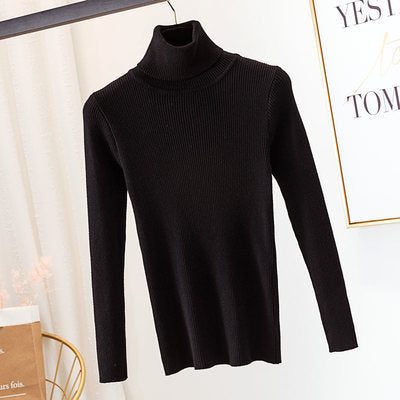 Turtleneck Sweater Women Knit Bottoming Shirt Winter Keep Warm Trendsi