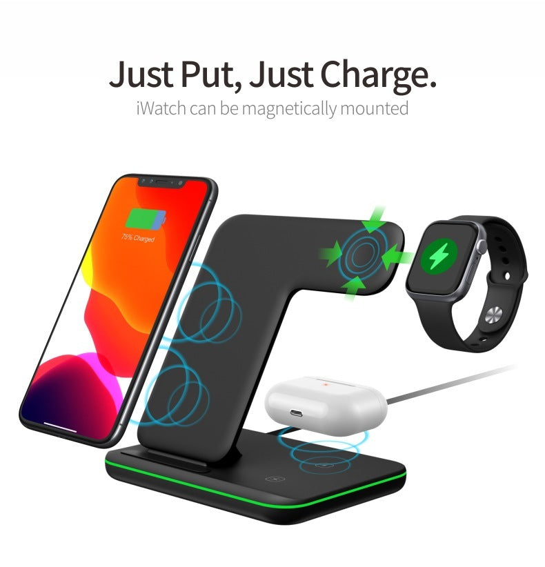 Wireless Charger Mobile Phone Watch Headset  Fast Charging Stand Desktop ARZ