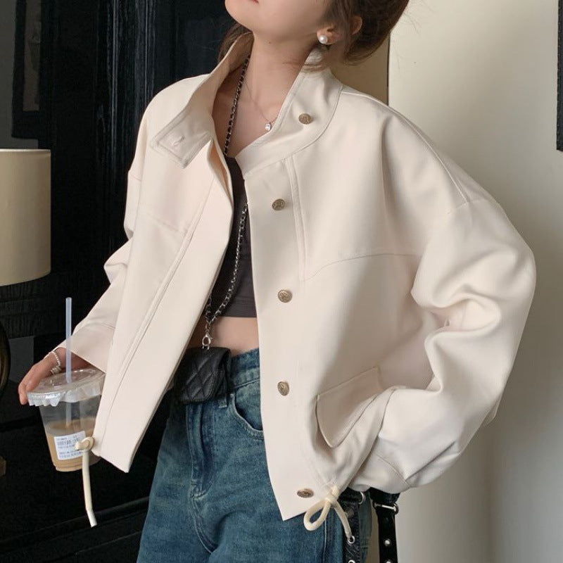 Maillard Short Trench Coat Hong Kong Style Coat For Women ARZ