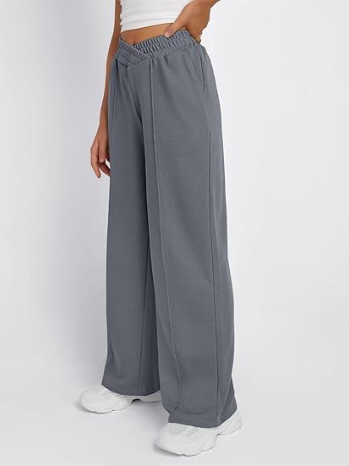 fashionable wide leg pants Trendsi