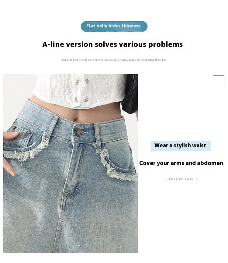 Summer New High Waist Slim Fit Tassel Denim Shorts For Women ARZ