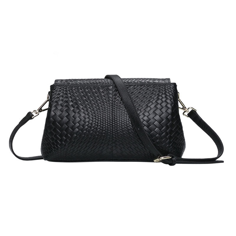 Genuine Leather Women's Woven Bag Crossbody Small Bag Women's Shoulder Messenger Bag ARZ