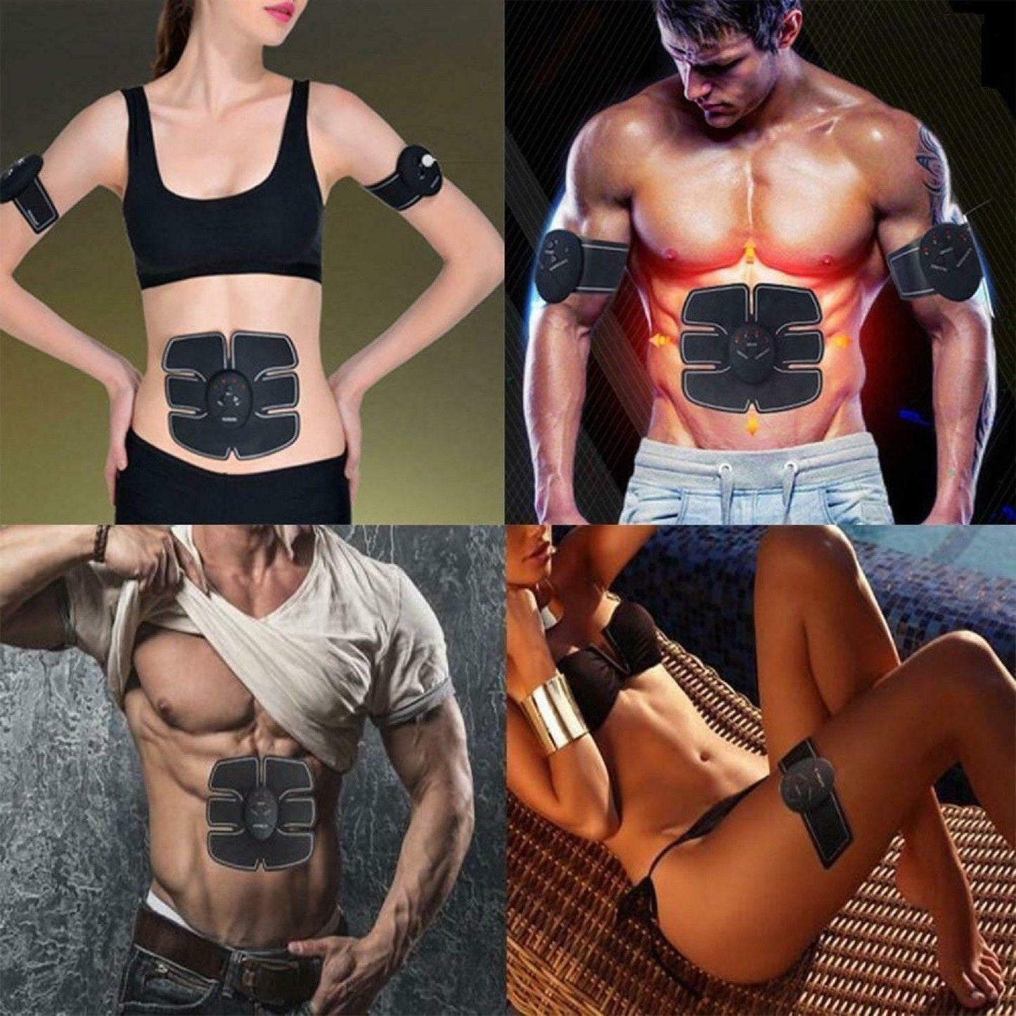 Electric Muscle Toner Machine ABS Toning Belt Simulation Fat Burner Belly Shaper ARZ