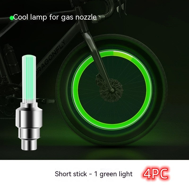 Neon Lights Tyre Wheel Valve Cap Light LED Car Tire Valve Caps Air Cover Tire Rim Valve Wheel Stem Cap Bike Light ARZ