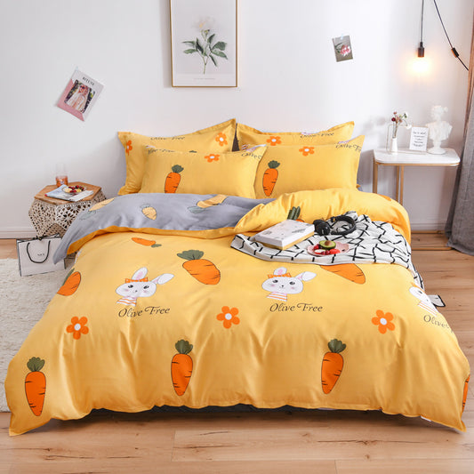 Four-piece Bed Sheet Quilt Cover Single Double Dormitory Three-piece Quilt Cover ARZ