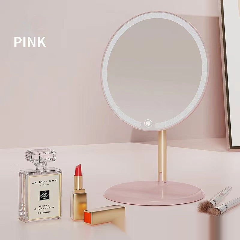 Desk Lamp With Three Fold LED Makeup Mirror ARZ