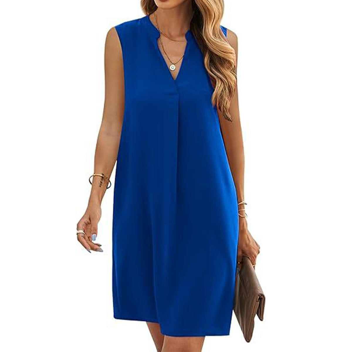 V-neck Women's Loose Shirt Dress ARZ