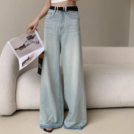 Loose Slimming And Straight Wide Leg Mop Pants ARZ