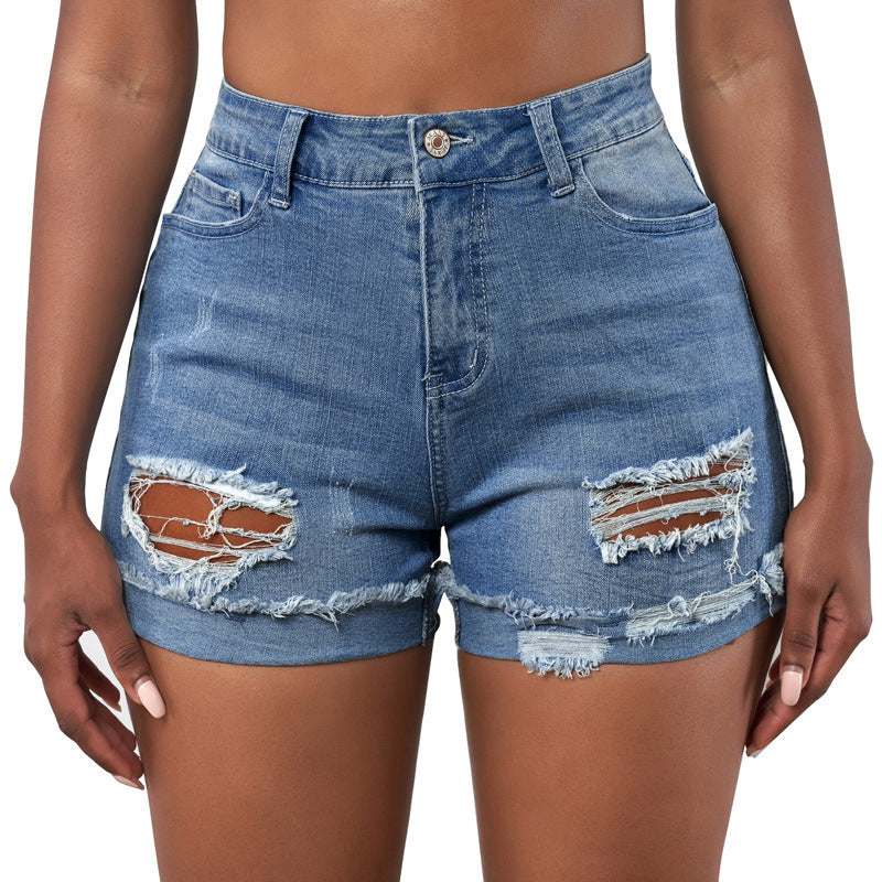 Women's Summer New Washed And Frayed Casual All-matching Shorts ARZ