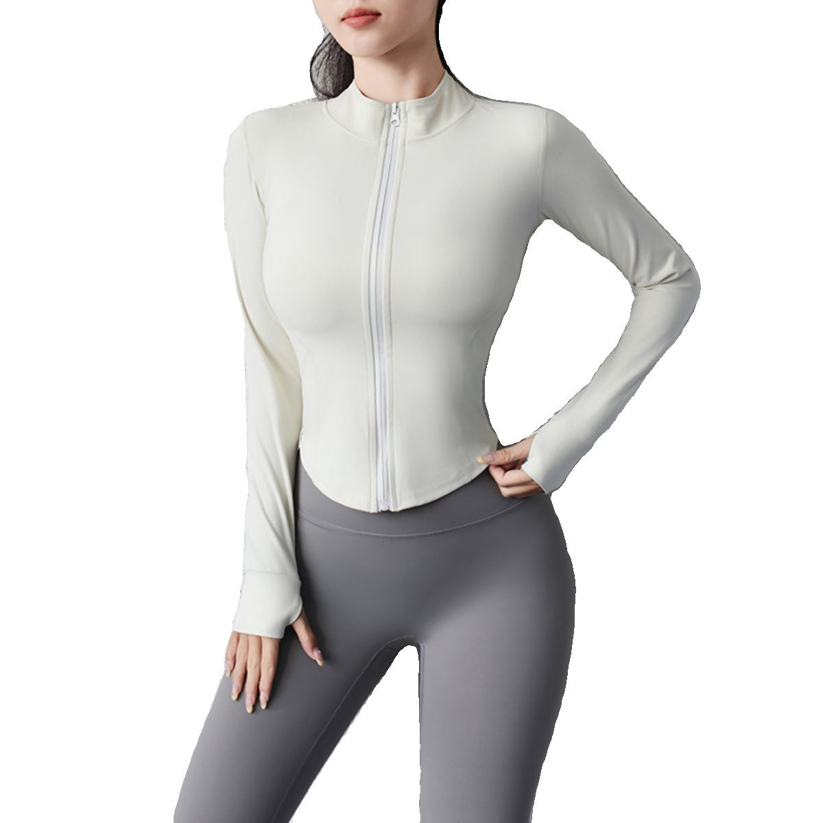 Women's Yoga Clothes Brushed Slim Fit Sports Long-sleeved Jacket ARZ