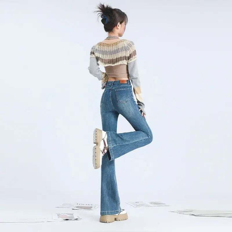 Ankle-length Bell-bottoms Live Broadcast High-quality Slim Fit Slimming ARZ