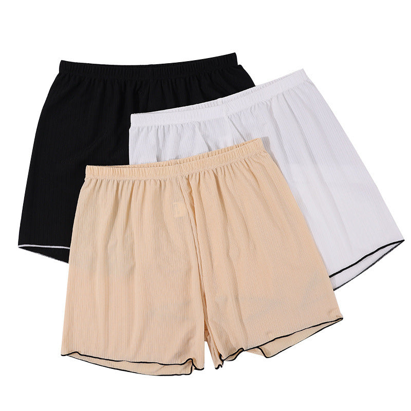 White Loose-fitting Loungewear Shorts Can Be Worn Outside ARZ