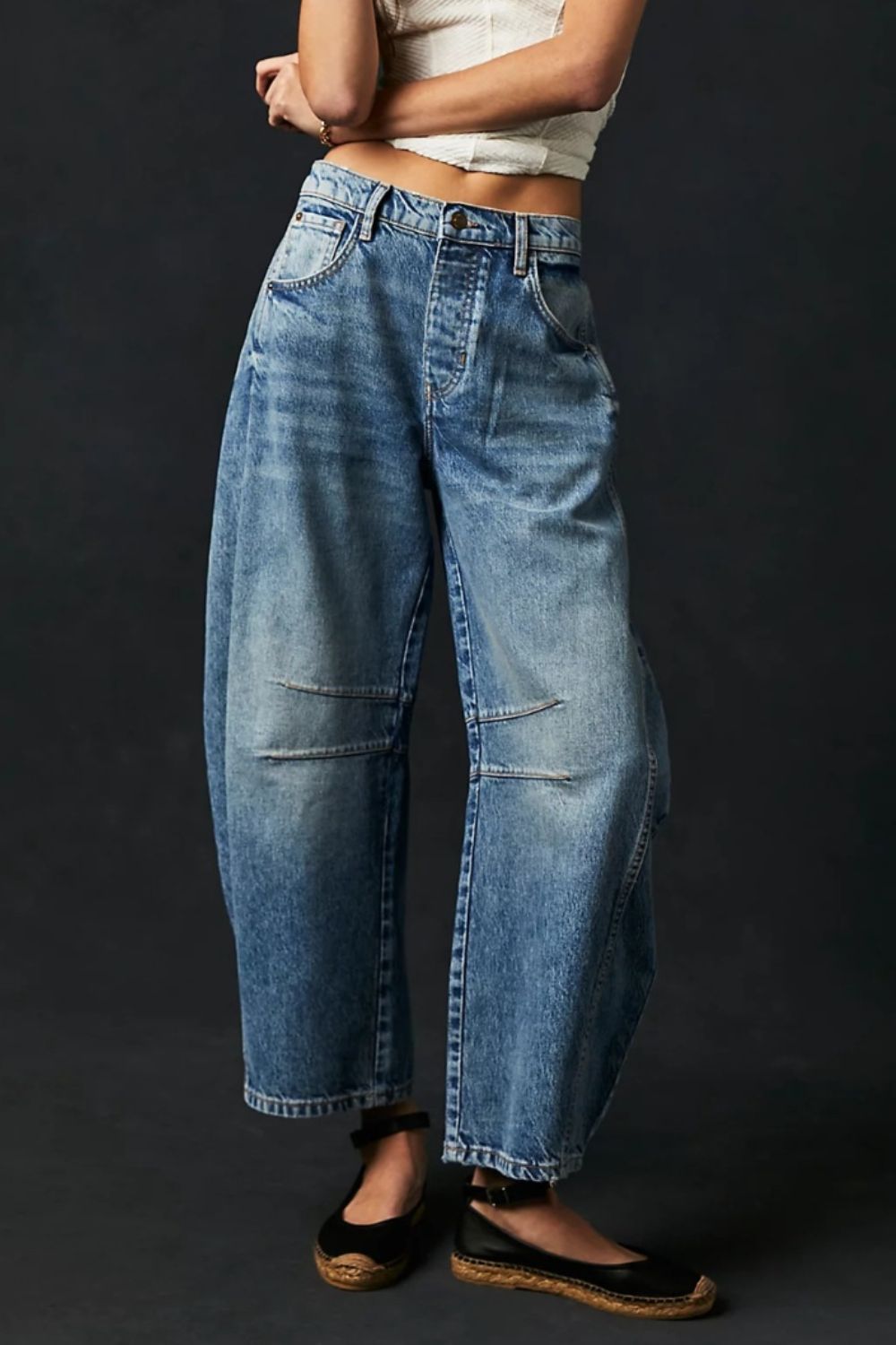 Wide Leg Jeans with Pockets Trendsi