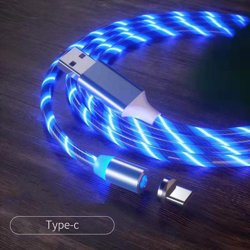 Magnetic Charging Cable Streamer Fast Charging Cable Lighting Micro USB Cable LED Magnet Charger Type-C Cable ARZ