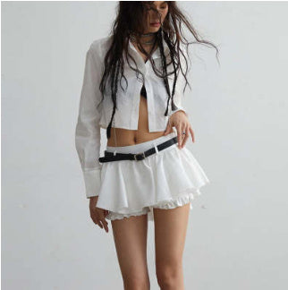 White Paired With Cotton Short Shirt ARZ