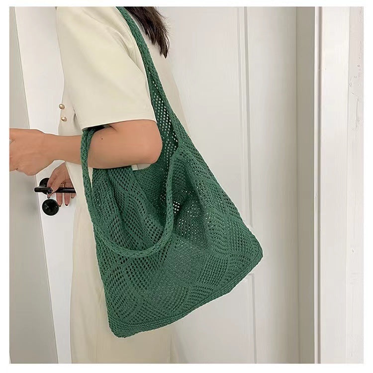 Solid Color Bag Knitted Bags Hollow Woven Bag ARZ