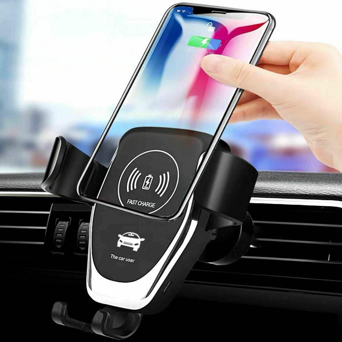 10W QI Wireless Fast Car Charger Mount Holder Stand Automatic Clamping Charging ARZ