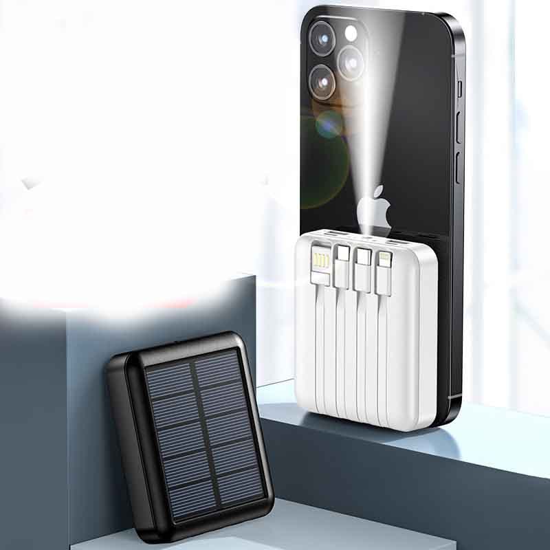 Mini Portable Power Bank With Solar Cable ARZ