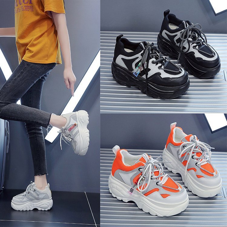 Lightweight Platform Gradient Color Casual Sneakers ARZ