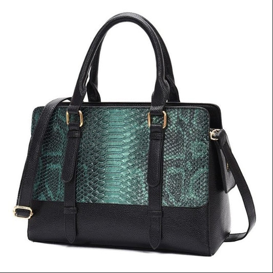 New female bag snake-print handbag large-capacity European and American style fan wear bag trend shoulder bag ARZ