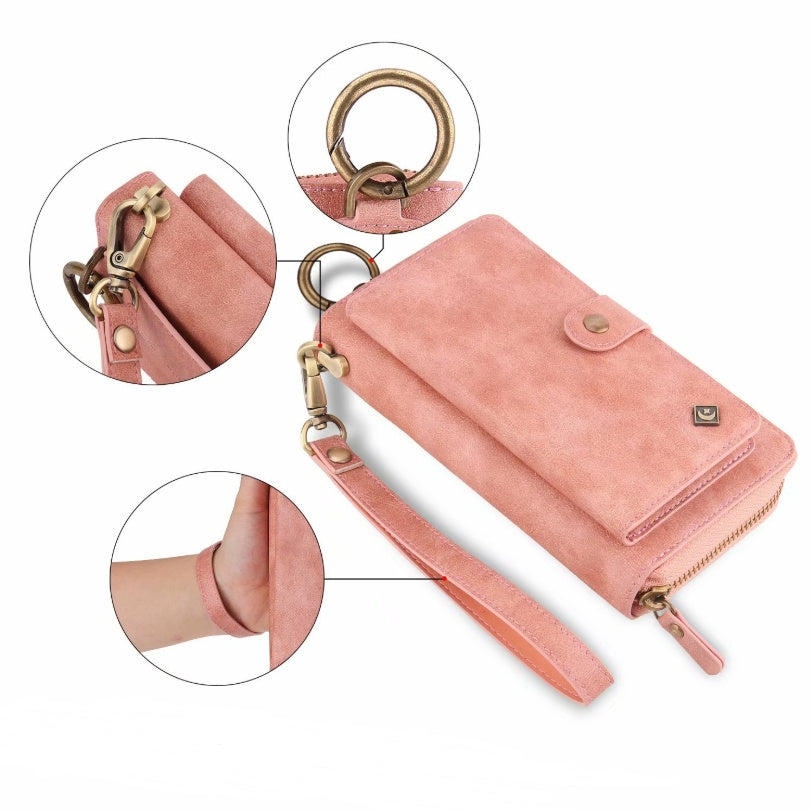 New Multi-function Mobile Phone Case Phone Shell Zipper Wallet Set Car Function Phone Case ARZ