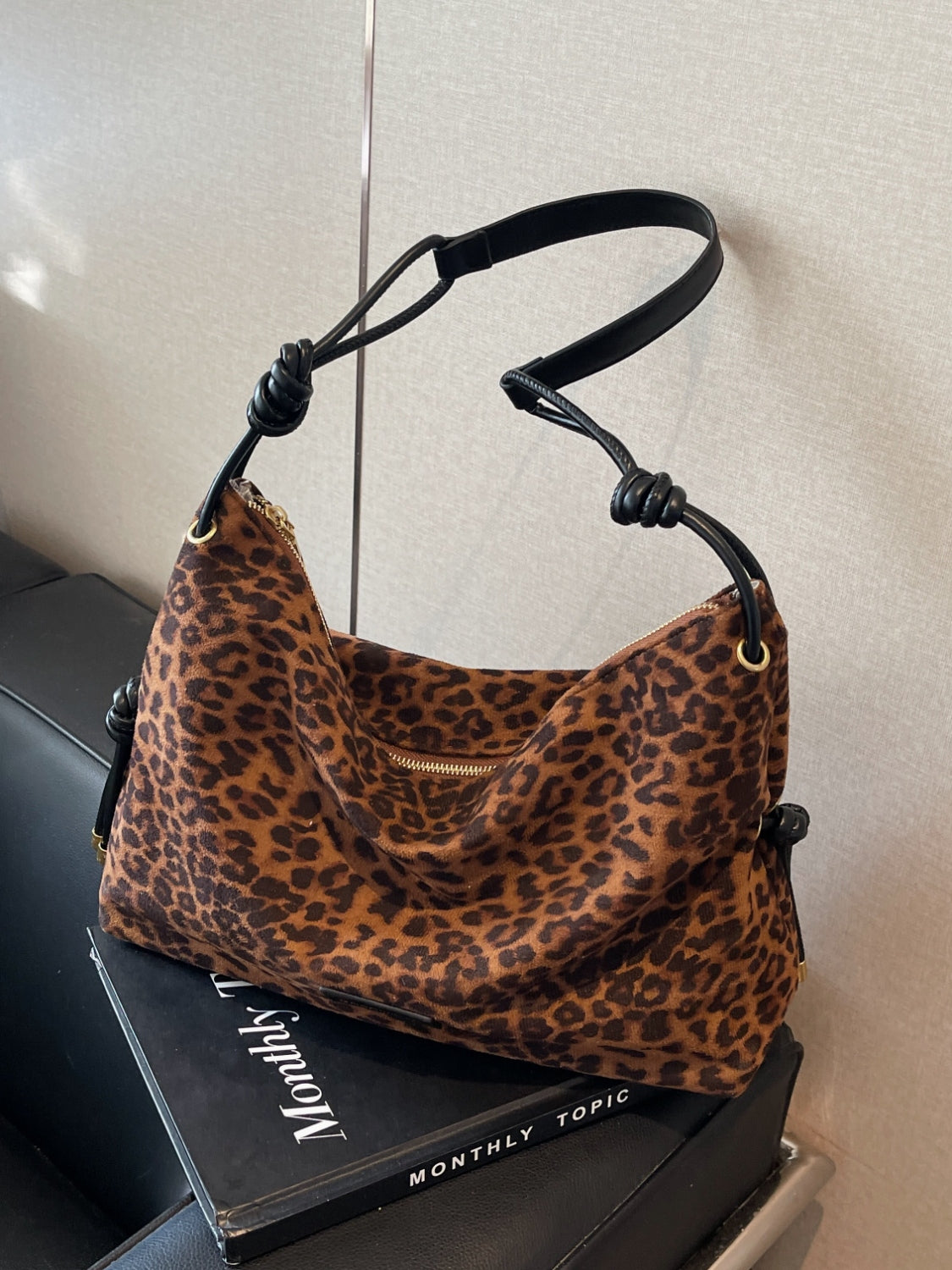 Suede Large Shoulder Bag Trendsi