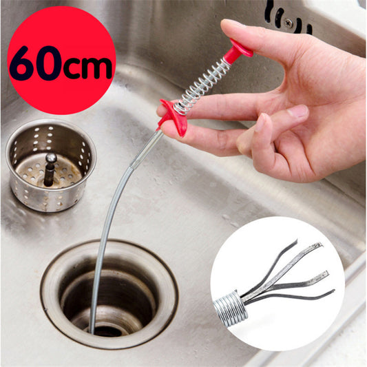 60CM Sewer Dredger Spring Pipe Dredging Tool Household Hair Cleaner Drain Clog Remover Cleaning Tools Household For Kitchen Sink Kitchen Gadgets ARZ